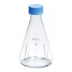 Merck Pyrex Culture flask, baffled, PTFE membrane screwcap