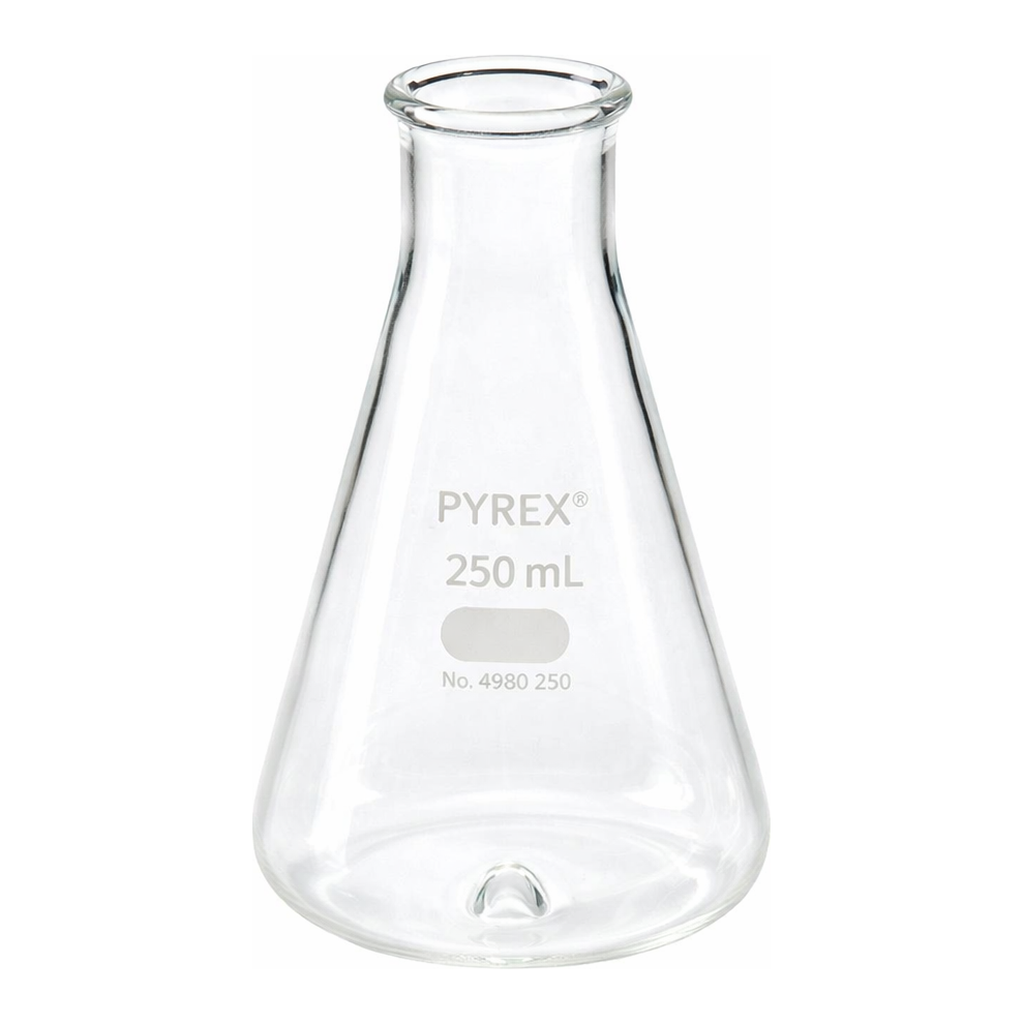 Merck Pyrex baffled Erlenmeyer flask