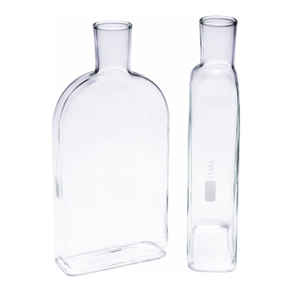 Merck Pyrex Roux culture flask, off-set neck