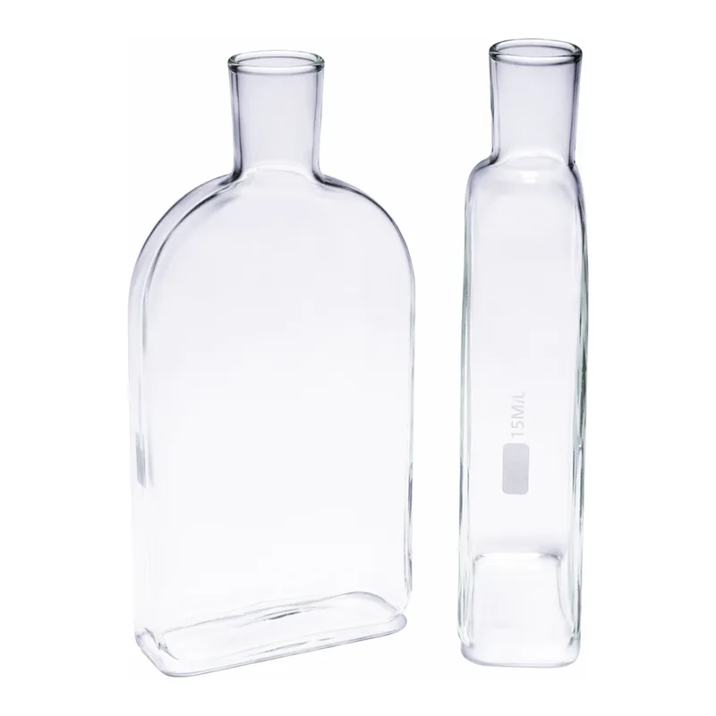 Merck Pyrex Roux culture flask, off-set neck