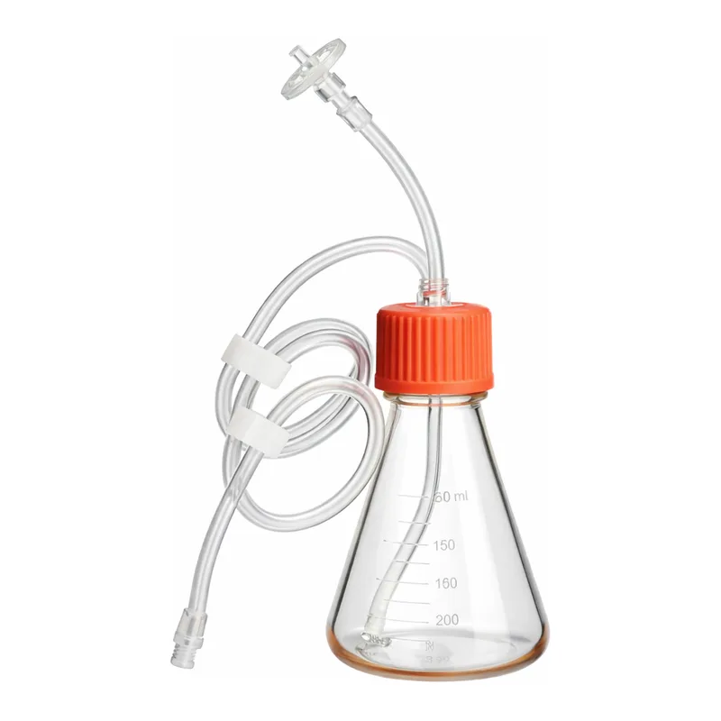 Merck Corning Erlenmeyer flask, with aseptic connector