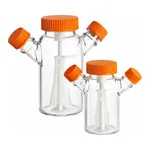 Merck Corning ProCulture glass spinner flask only, baffled, vertical sidearms