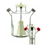 Merck Corning ProCulture glass spinner flask complete, baffled, angled sidearms