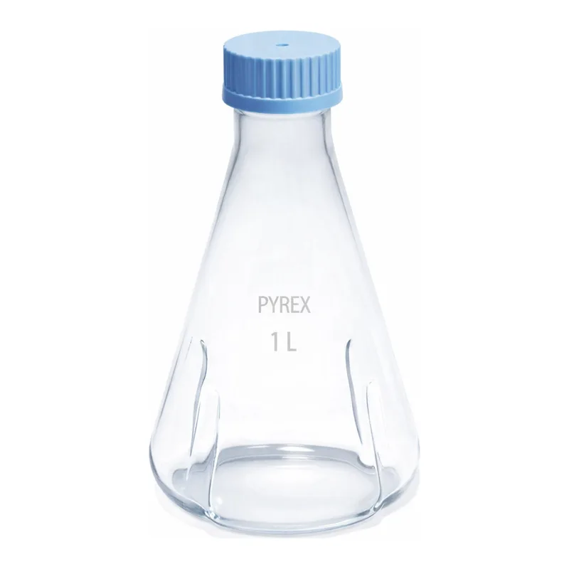 Merck Pyrex Culture flask, baffled, PTFE membrane screwcap