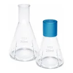 Merck Pyrex Culture flask, baffled, delong neck,