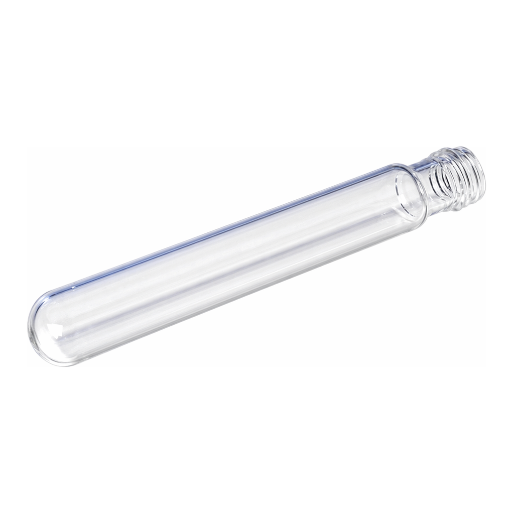 Merck Pyrex disposable culture tubes, screw cap style, round-bottom