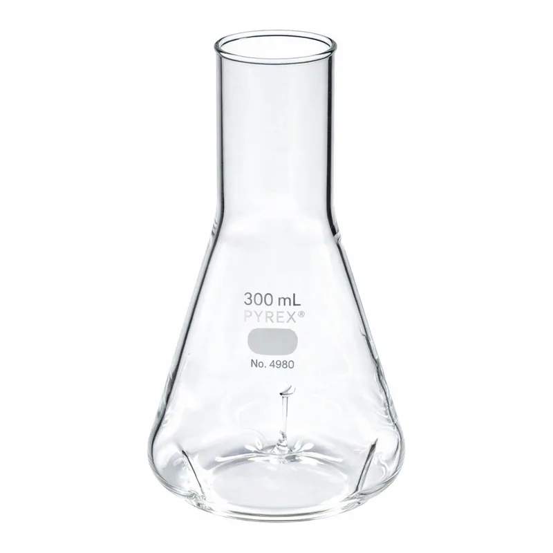Merck Pyrex shaker flask with extra-deep baffles