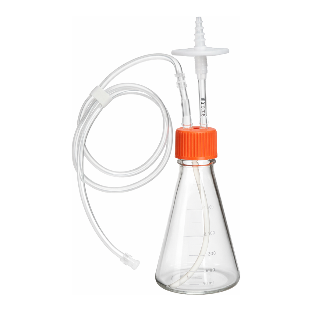 Merck Corning Erlenmeyer flask, with aseptic connector
