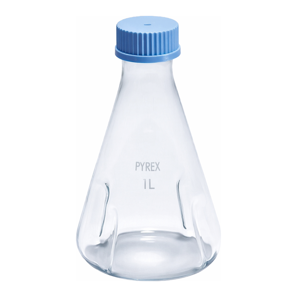 Merck Pyrex Culture flask, baffled, PTFE membrane screwcap