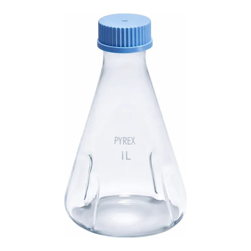 Merck Pyrex Culture flask, baffled, PTFE membrane screwcap