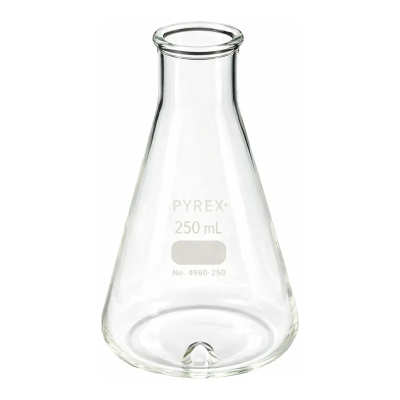 Merck Pyrex baffled Erlenmeyer flask