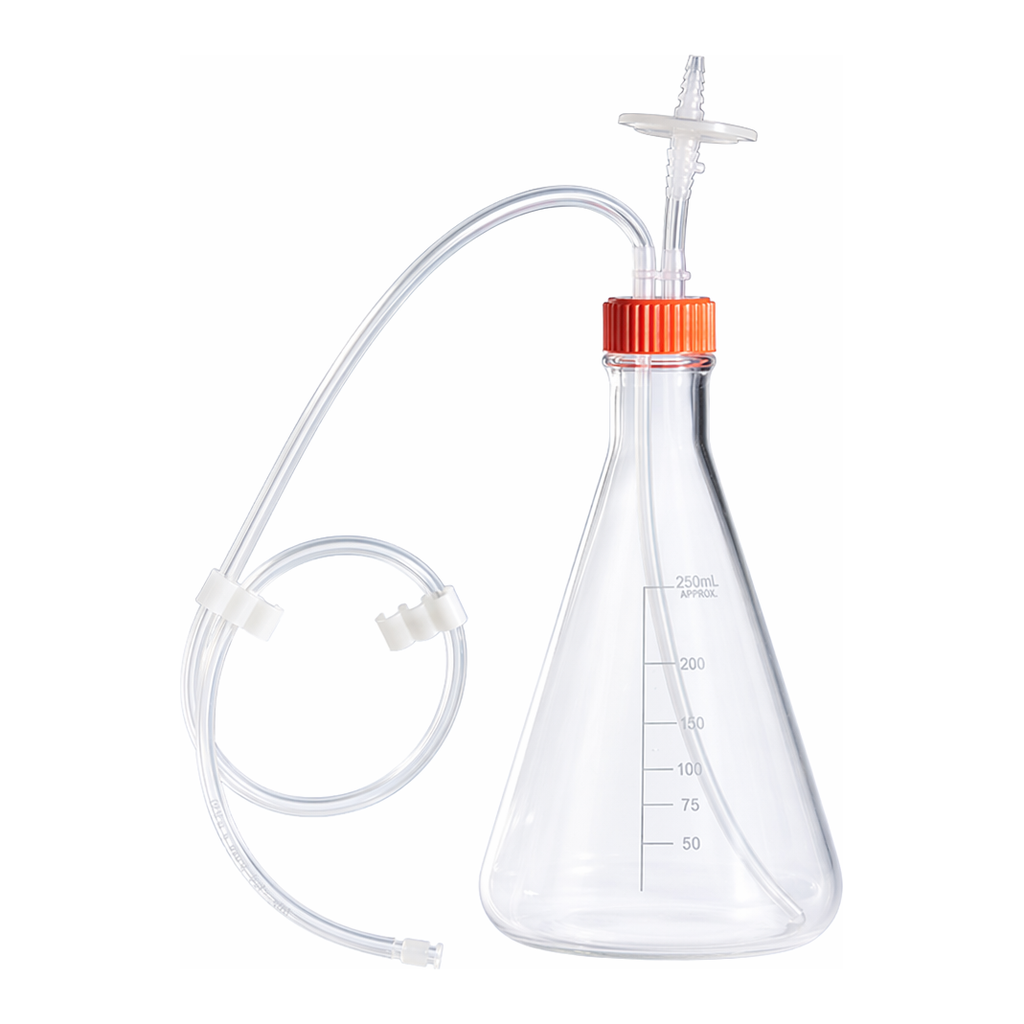 Merck Corning Erlenmeyer flask, with aseptic connector