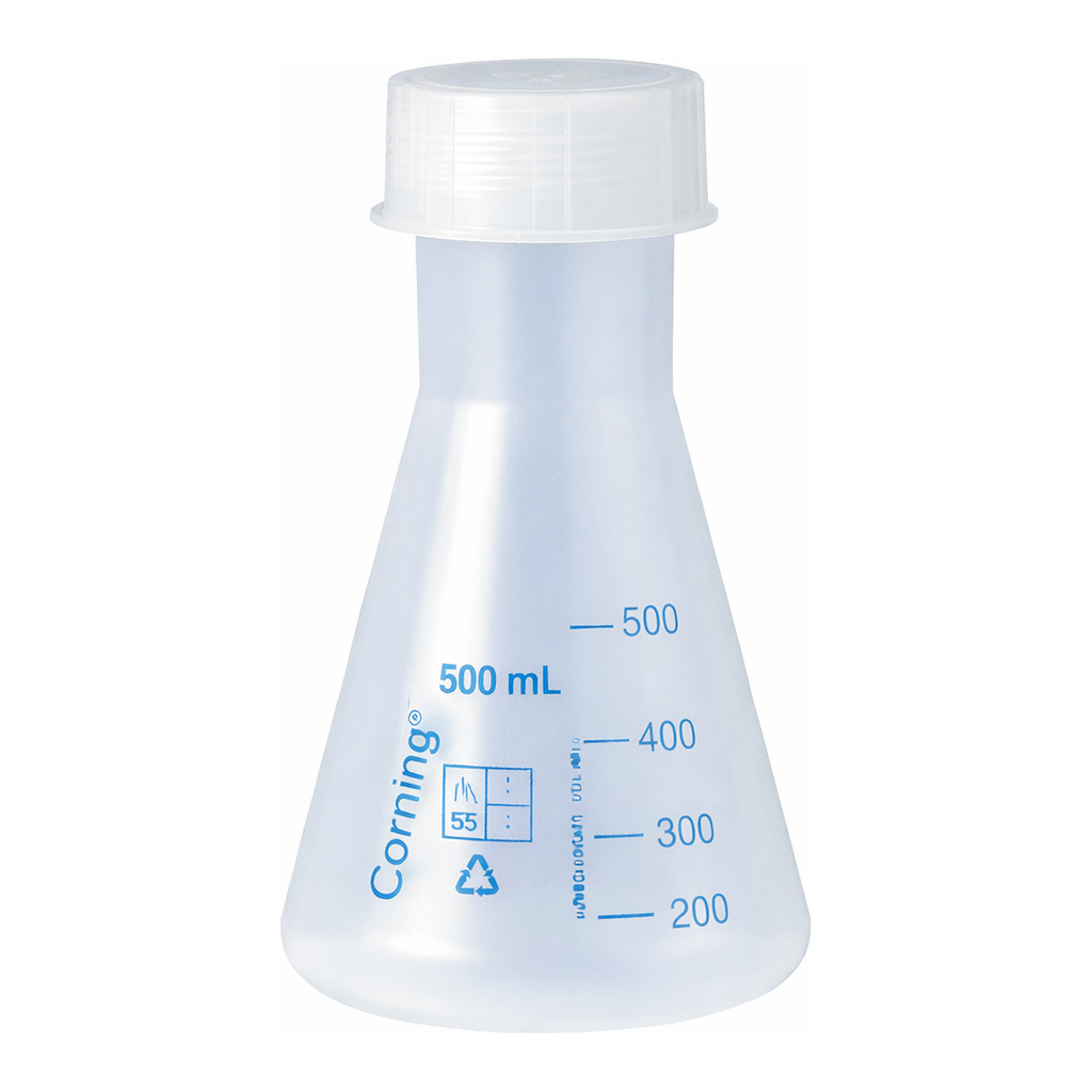 Merck Corning narrow mouth Erlenmeyer flask, reusable