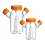 Merck Corning ProCulture glass spinner flask only, baffled, vertical sidearms