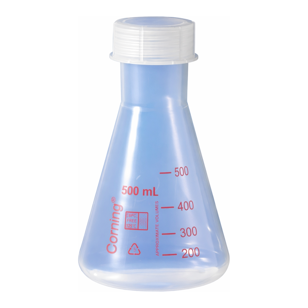 Merck Corning narrow mouth Erlenmeyer flask, reusable