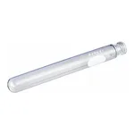 Merck Pyrex disposable culture tubes, screw cap style with white marking spot
