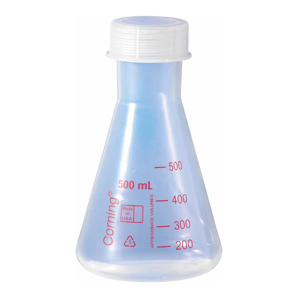 Merck Corning narrow mouth Erlenmeyer flask, reusable