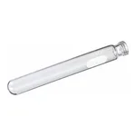 Merck Pyrex disposable culture tubes, screw cap style with white marking spot