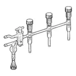 Merck Ace vacuum manifold with Firestone valve