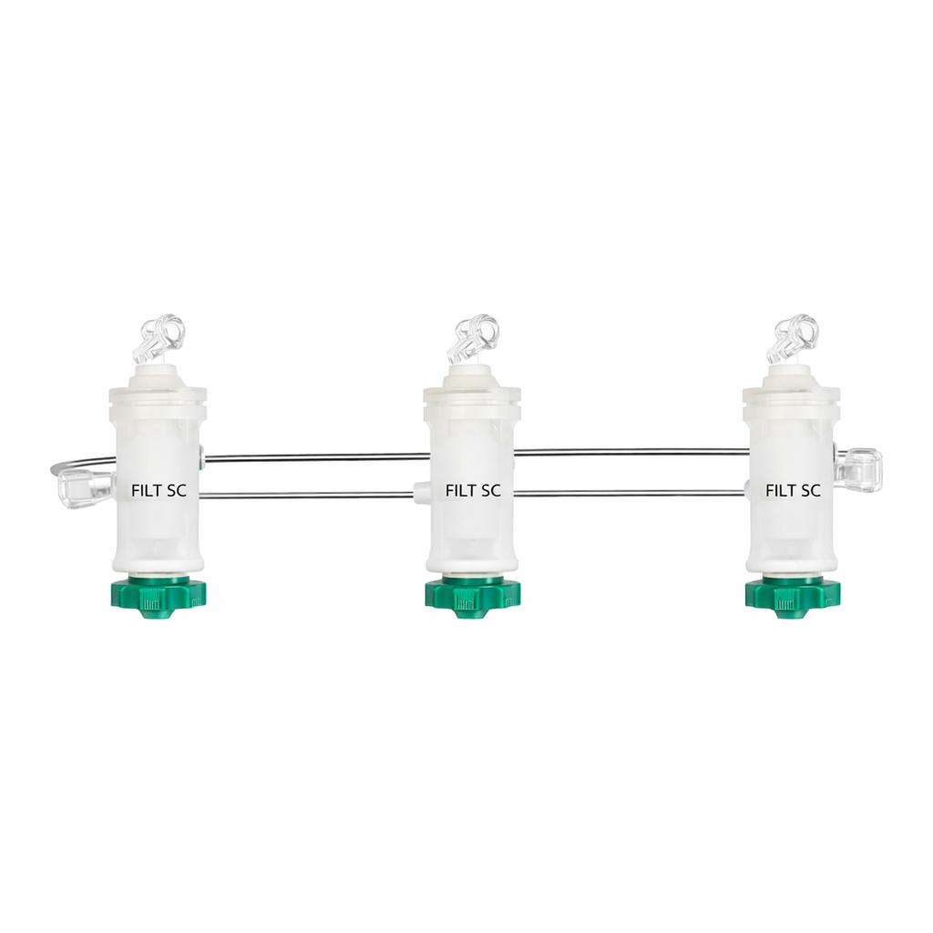 Merck Aldrich single bank manifold with 1 hose connection and 1 closed end