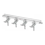 Merck Synthware all-glass vacuum/inert gas manifold with hollow high vacuum stopcocks