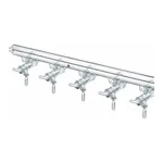 Merck Synthware all-glass vacuum/inert gas manifold with hollow high vacuum stopcocks