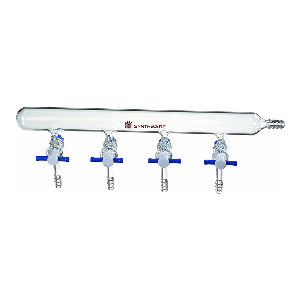 Merck Synthware vacuum manifold with PTFE stopcocks