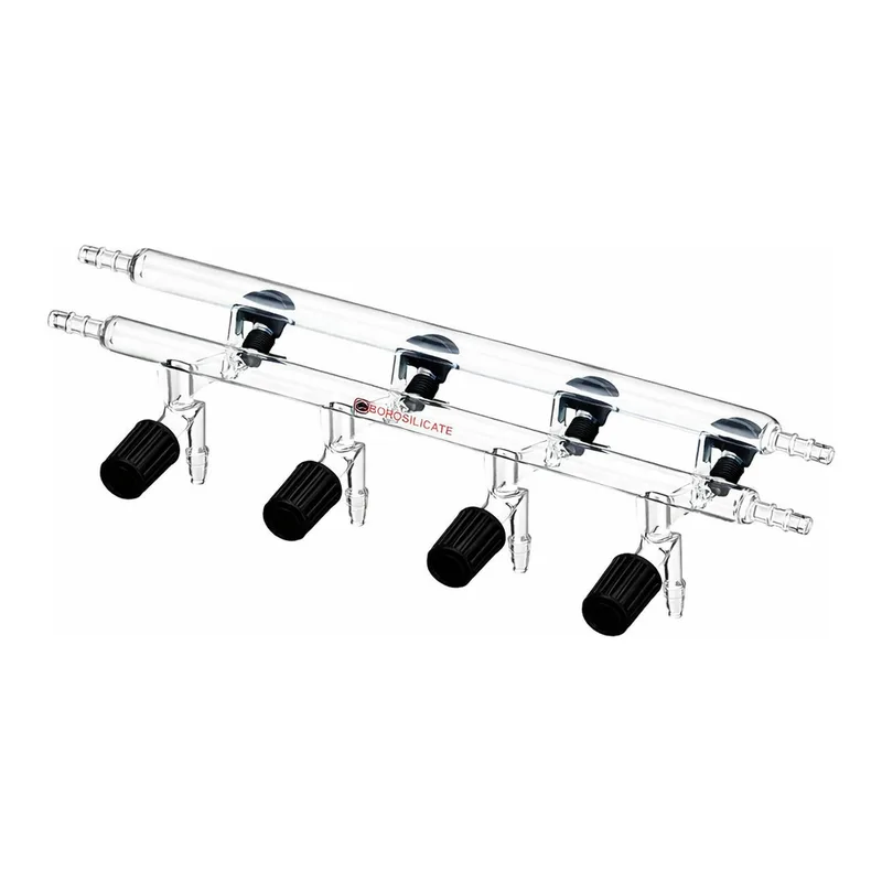 Merck Synthware Vacuum/Inert Gas Manifold with double bank and high vacuum valves