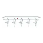 Merck Synthware all-glass vacuum/inert gas manifold with solid high vacuum stopcocks