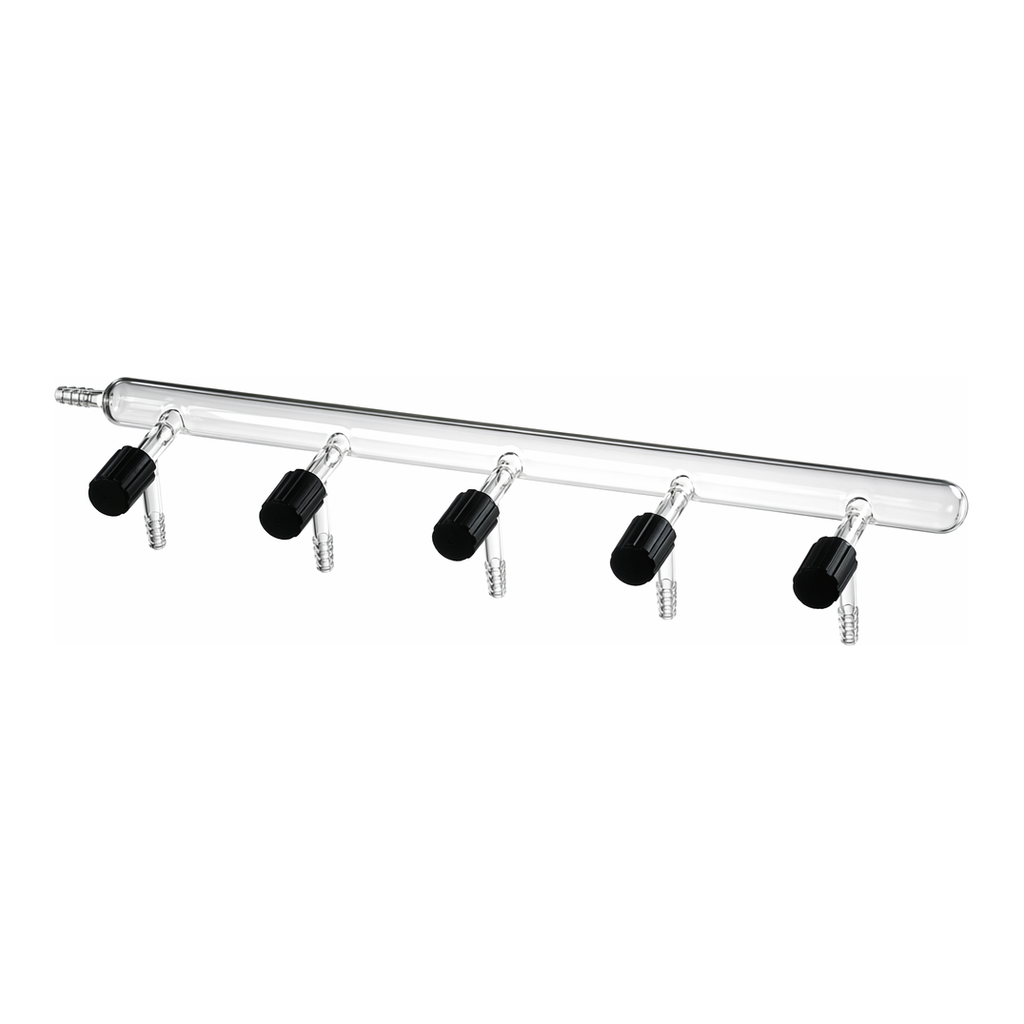 Merck Synthware vacuum manifold with high vacuum valves