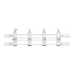 Merck Aldrich dual-bank vacuum manifold with glass hosebarb stopcocks and jointed ends