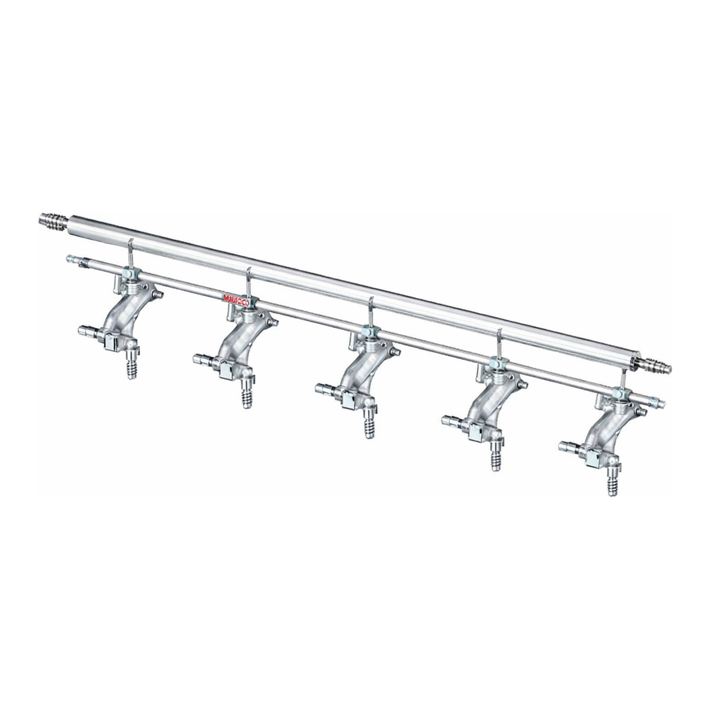 Merck Synthware all-glass vacuum/inert gas manifold with hollow high vacuum stopcocks