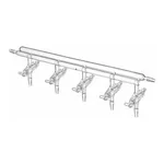 Merck Synthware all-glass vacuum/inert gas manifold with hollow high vacuum stopcocks