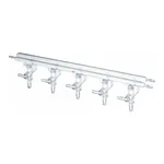 Merck Synthware all-glass vacuum/inert gas manifold with solid high vacuum stopcocks