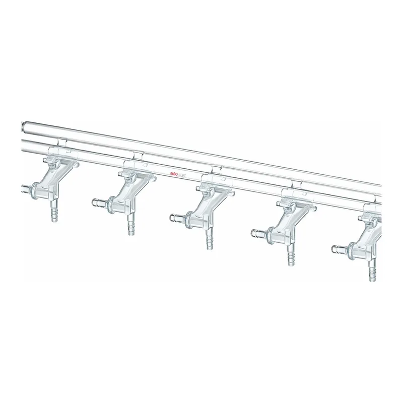 Merck Synthware all-glass vacuum/inert gas manifold with solid high vacuum stopcocks