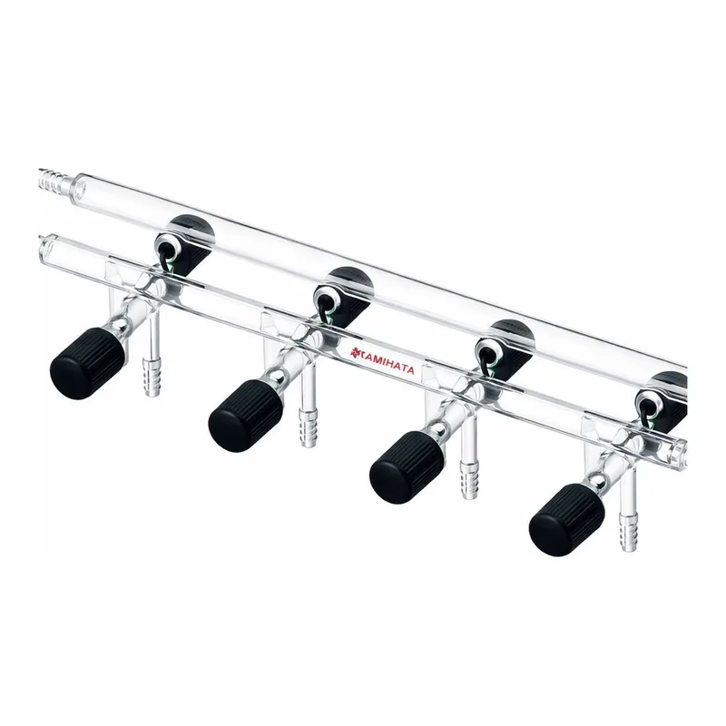 Merck Synthware Vacuum/Inert Gas Manifold with double bank and high vacuum valves