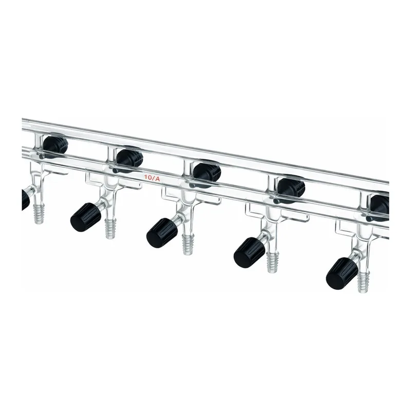 Merck Synthware Vacuum/Inert Gas Manifold with double bank and high vacuum valves