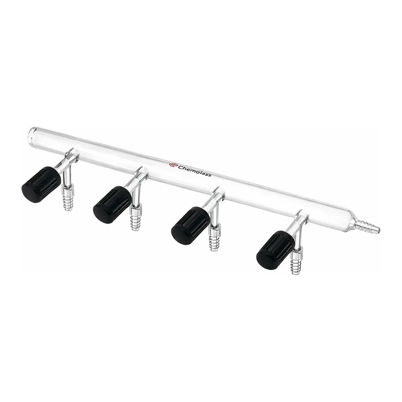 Merck Synthware vacuum manifold with high vacuum valves