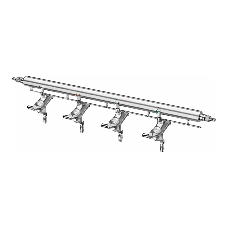 Merck Synthware all-glass vacuum/inert gas manifold with hollow high vacuum stopcocks