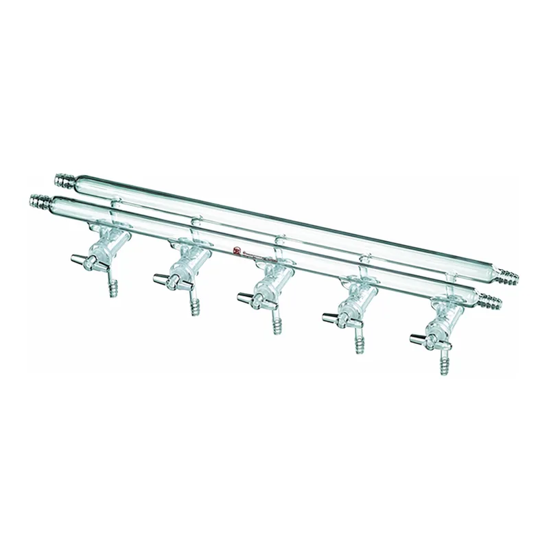 Merck Synthware all-glass vacuum/inert gas manifold with solid high vacuum stopcocks