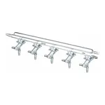 Merck Synthware all-glass vacuum/inert gas manifold with hollow high vacuum stopcocks