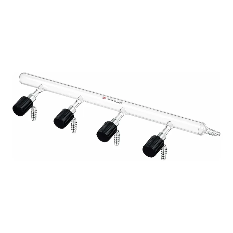 Merck Synthware vacuum manifold with high vacuum valves