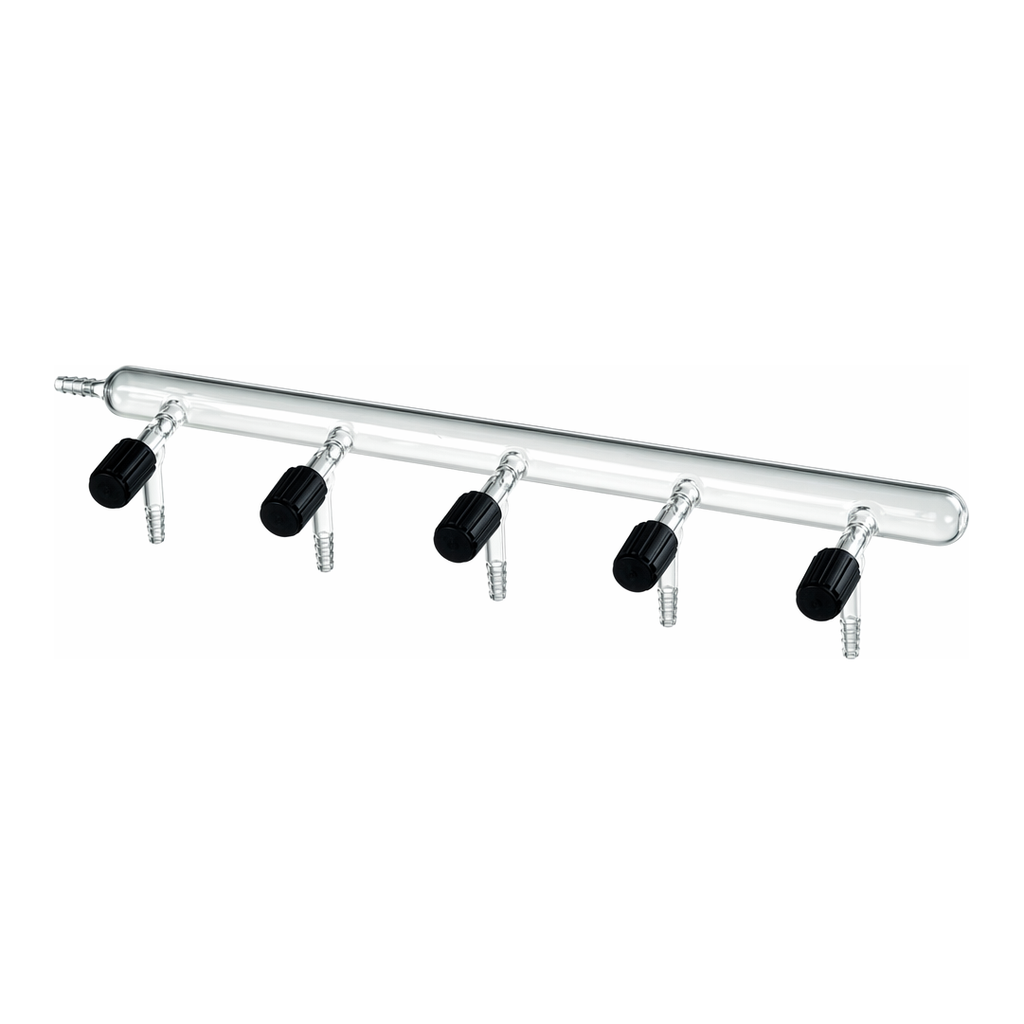 Merck Synthware vacuum manifold with high vacuum valves