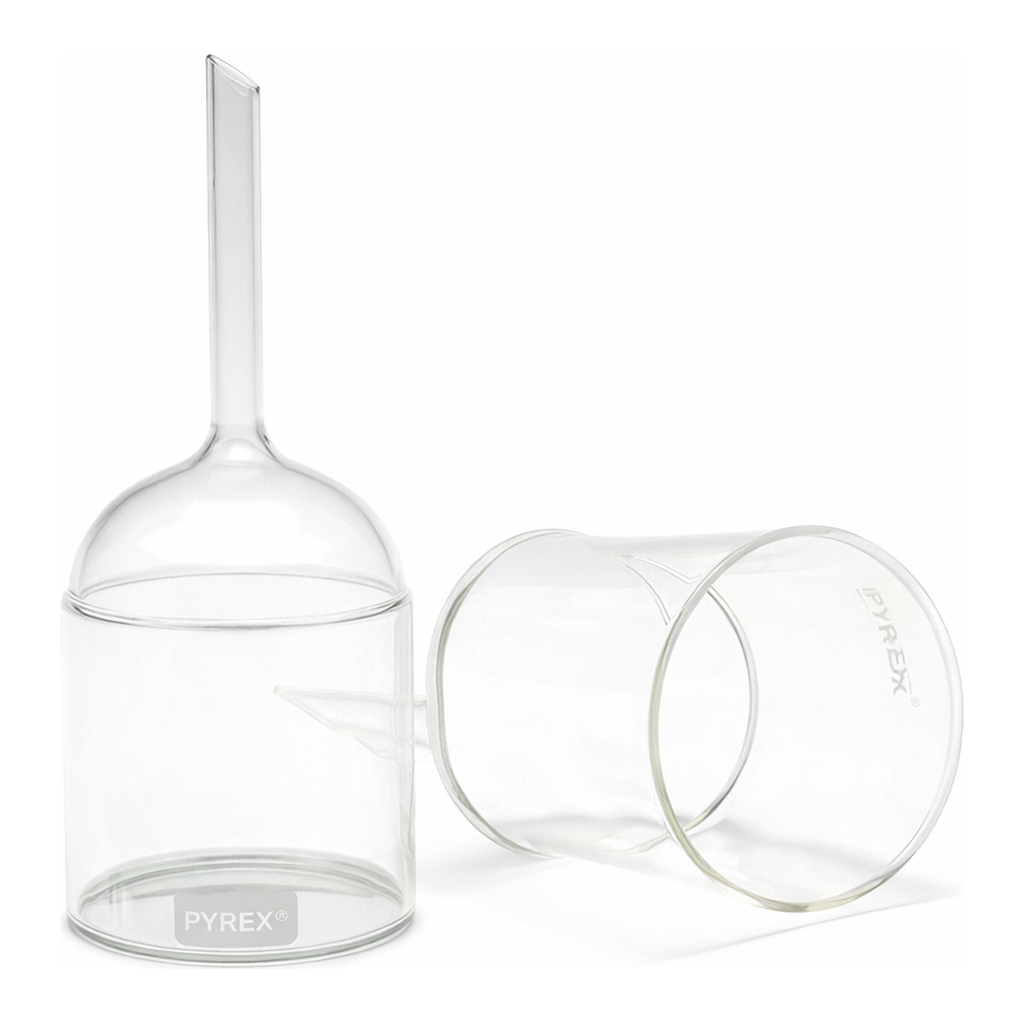 Merck Pyrex Büchner filter funnels with sintered disc