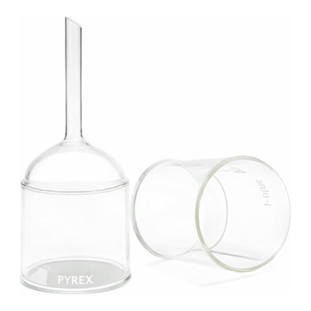 Merck Pyrex Büchner filter funnels with sintered disc