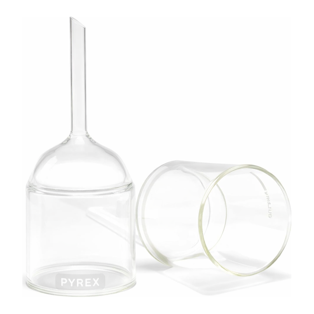 Merck Pyrex Büchner filter funnels with sintered disc