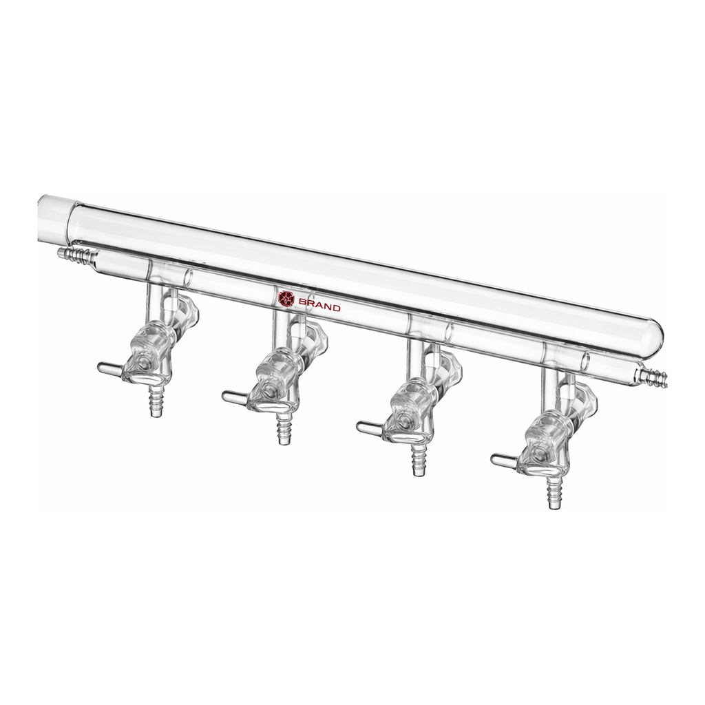 Merck Synthware double manifold with left-hand side SJ 35/20 joint