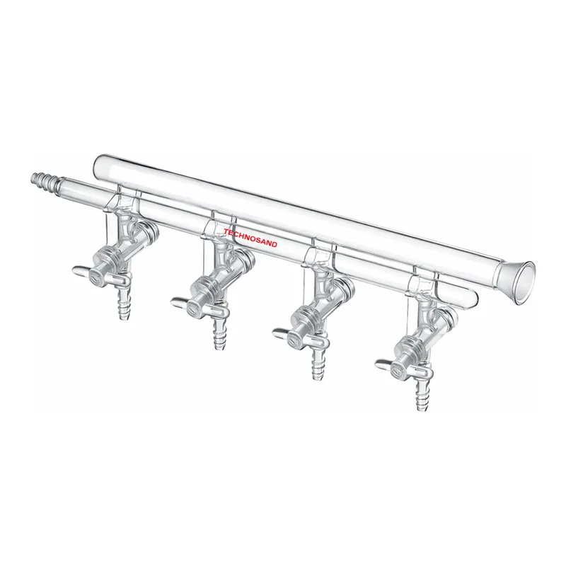 Merck Synthware double manifold with right-hand side SJ 35/20 joint