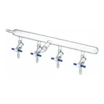Merck Synthware nitrogen/argon line manifold with PTFE stopcocks