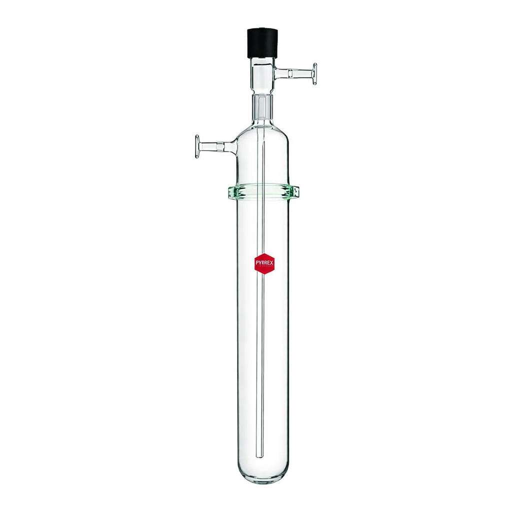 Merck Synthware vacuum trap with #15 o-ring joint and high vacuum valve